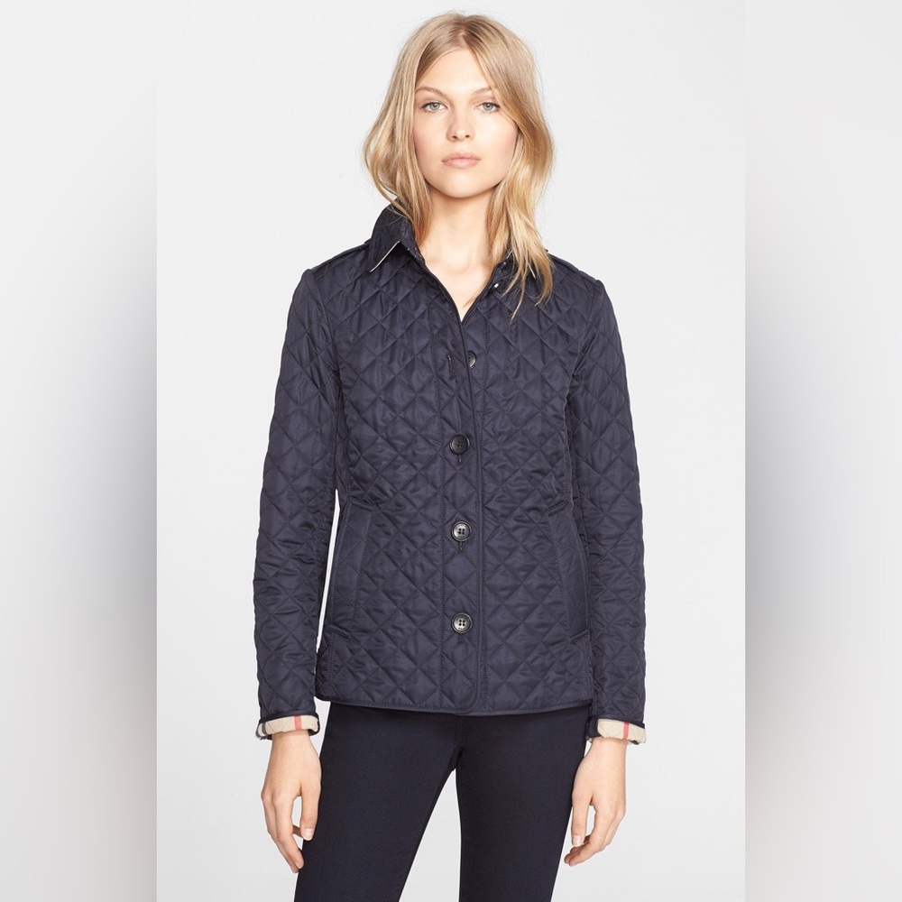 New NWT Burberry Ashurst Classic Quilted Nova Check Jacket Signature Lining